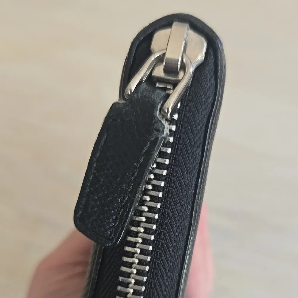 Bvlgari Zip Around Leather Wallet-Black